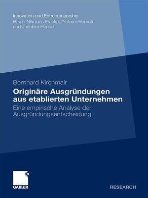 cover image of Originäre Ausgründungen aus etablierten Unternehmen